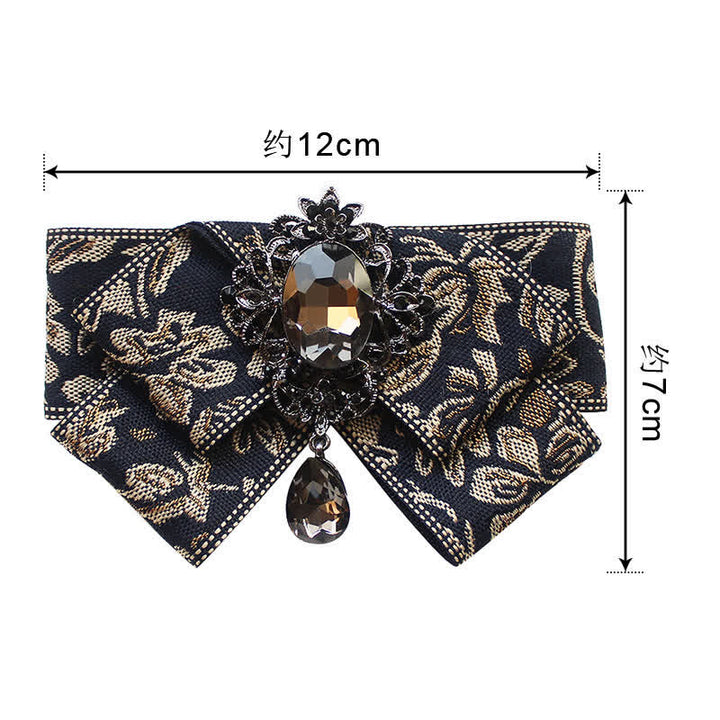 Papillon formale da sposa in cristallo a forma di nastro - image 2