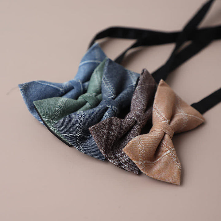 Papillon a quadri retrò casual formale da uomo - image 1