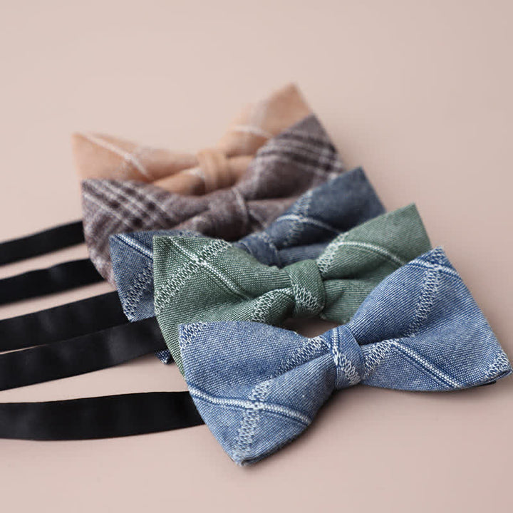Papillon a quadri retrò casual formale da uomo