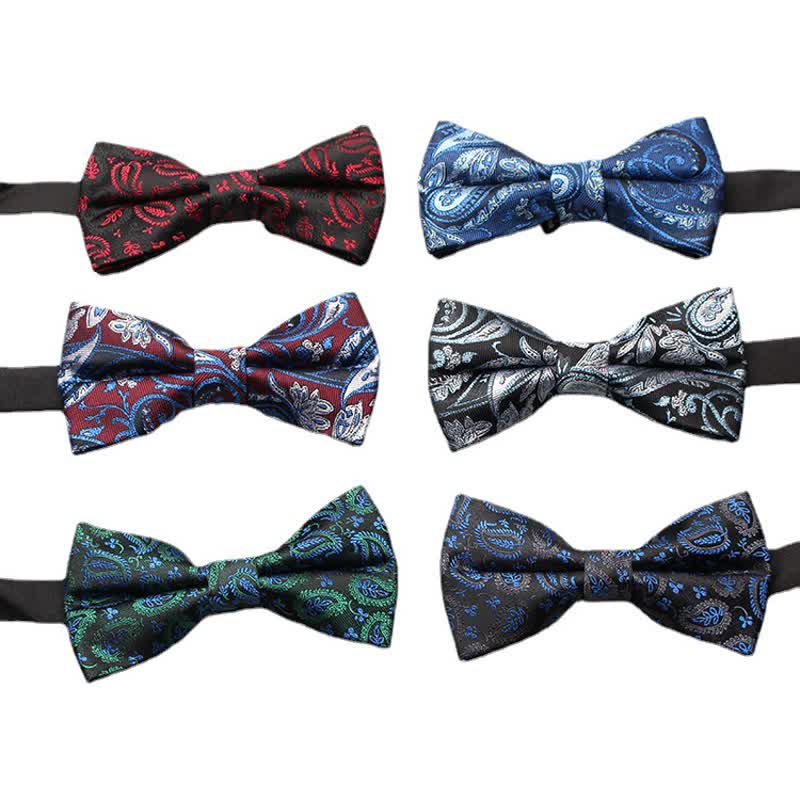 Papillon classico da uomo in jacquard Paisley intricato