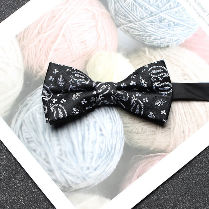 Papillon classico da uomo in jacquard Paisley intricato - Stile n. 7 - image 8