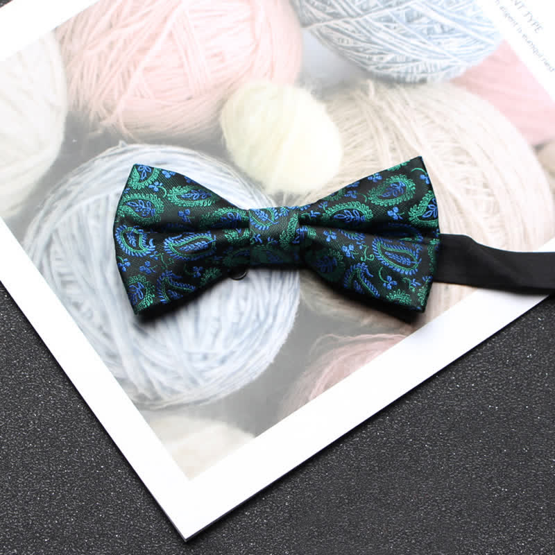 Papillon classico da uomo in jacquard Paisley intricato - Stile n. 9 - image 10