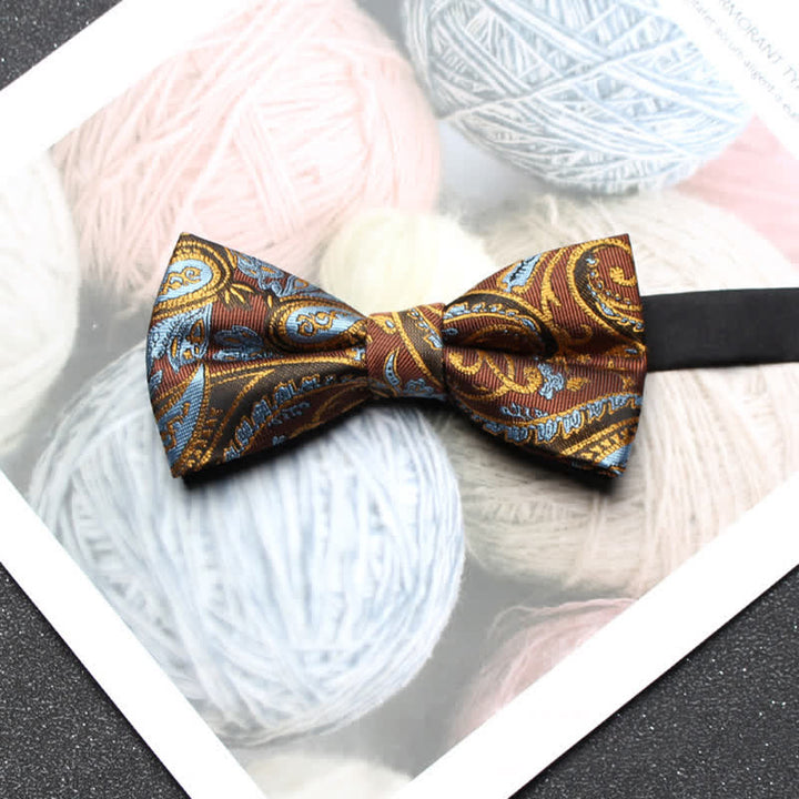 Papillon classico da uomo in jacquard Paisley intricato - Stile n. 6 - image 7