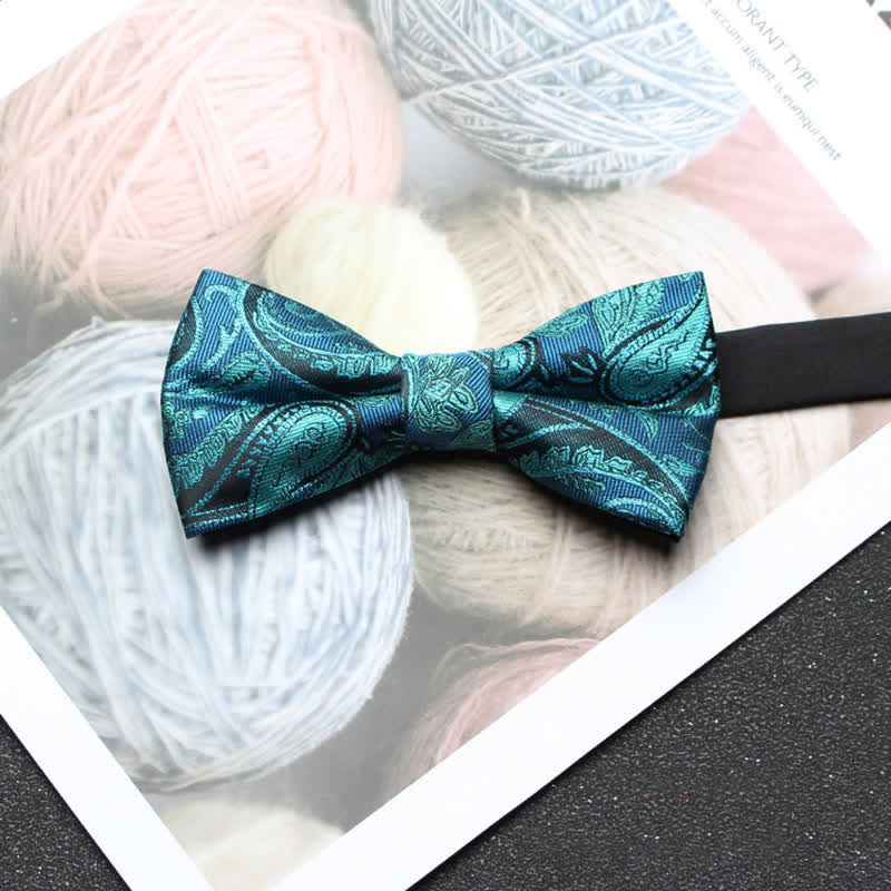 Papillon classico da uomo in jacquard Paisley intricato - Stile n. 4 - image 5