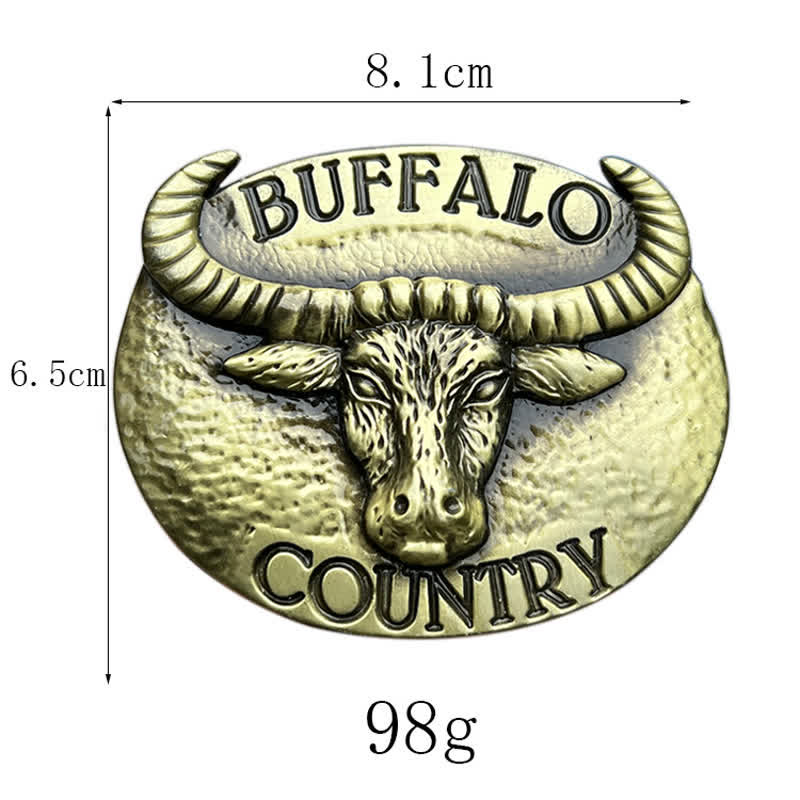 Cintura in pelle con fibbia fai da te Buffalo Country da uomo