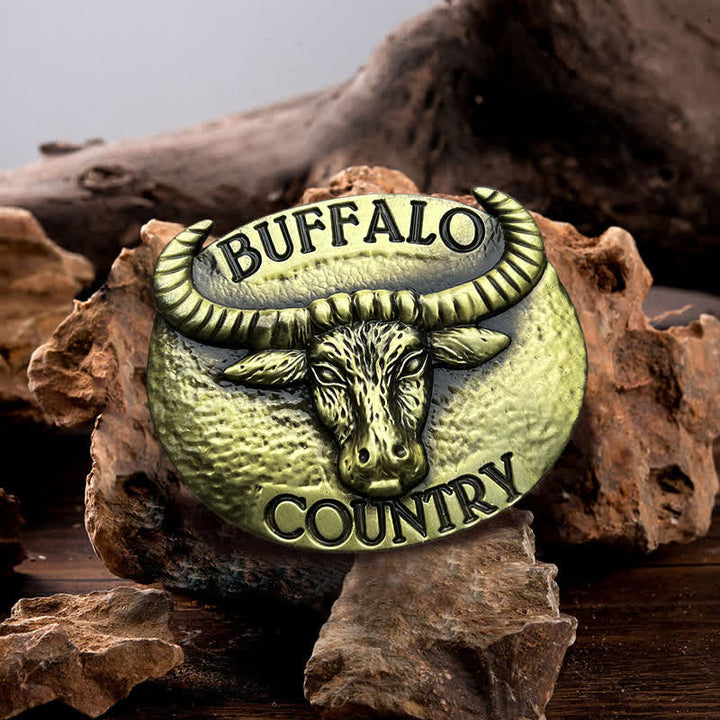 Cintura in pelle con fibbia fai da te Buffalo Country da uomo