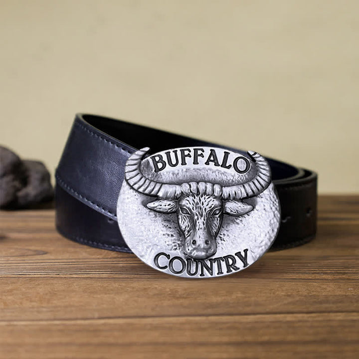 Cintura in pelle con fibbia fai da te Buffalo Country da uomo