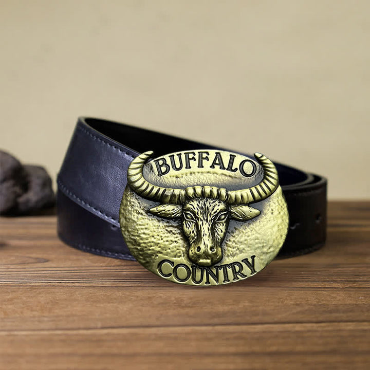 Cintura in pelle con fibbia fai da te Buffalo Country da uomo