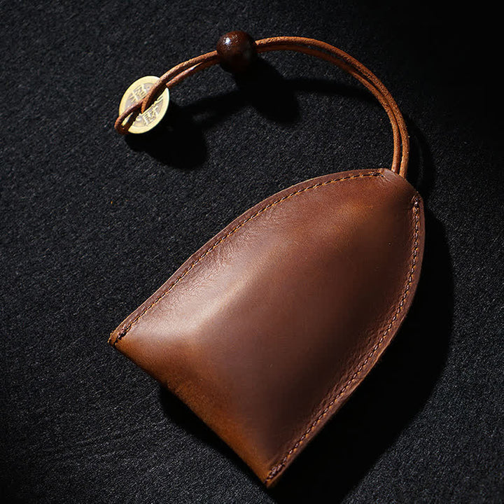 Portachiavi in pelle con chiave intelligente estraibile con moneta d'epoca - image 4