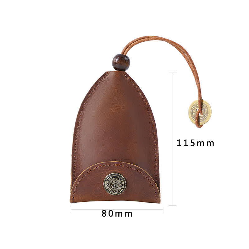 Portachiavi in pelle con chiave intelligente estraibile con moneta d'epoca - image 6