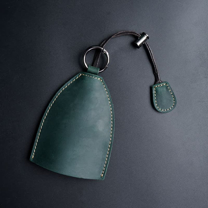 Borsa portaoggetti in vera pelle con portachiavi estraibile - Verde - image 16