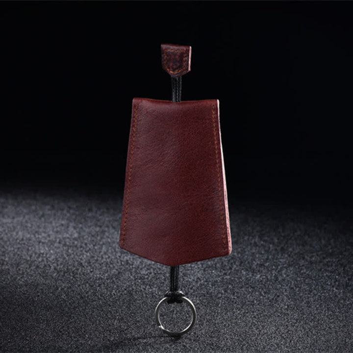 Mini portachiavi in pelle estraibile portatile creativo - Borgogna - image 3
