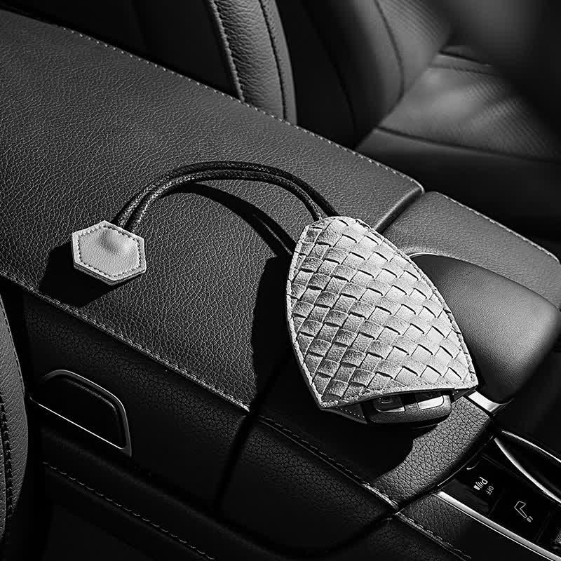 Custodia portachiavi auto in pelle estraibile Modern Weave - image 1