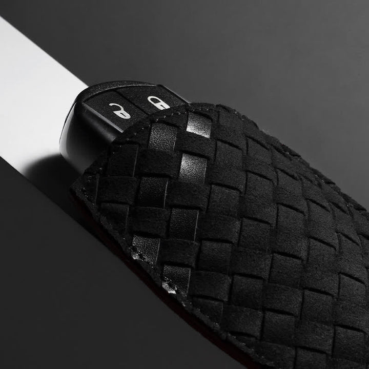 Custodia portachiavi auto in pelle estraibile Modern Weave - image 3