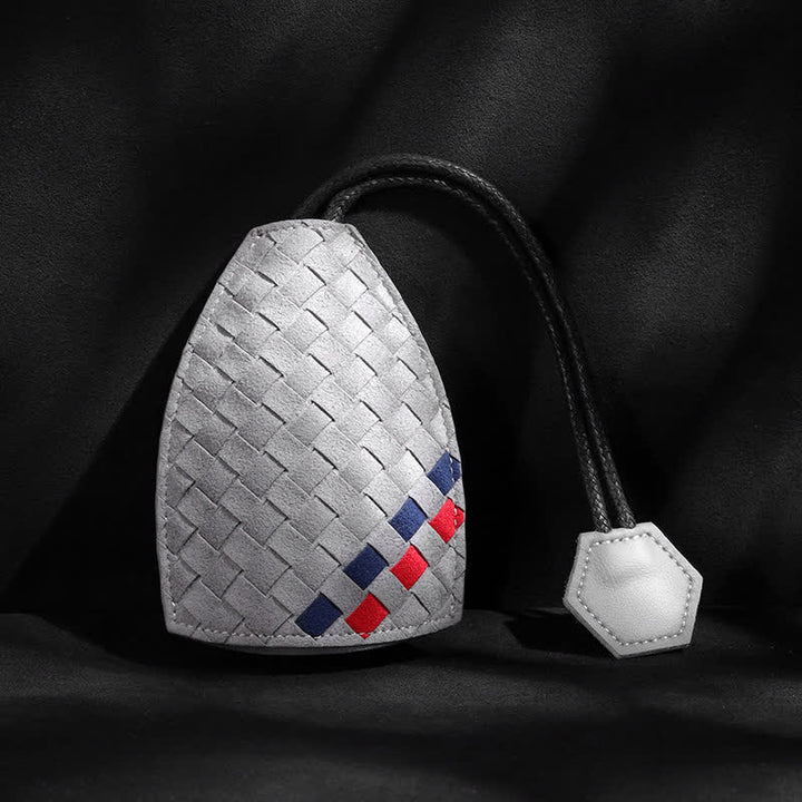 Custodia portachiavi auto in pelle estraibile Modern Weave - Grigio #2 - image 4