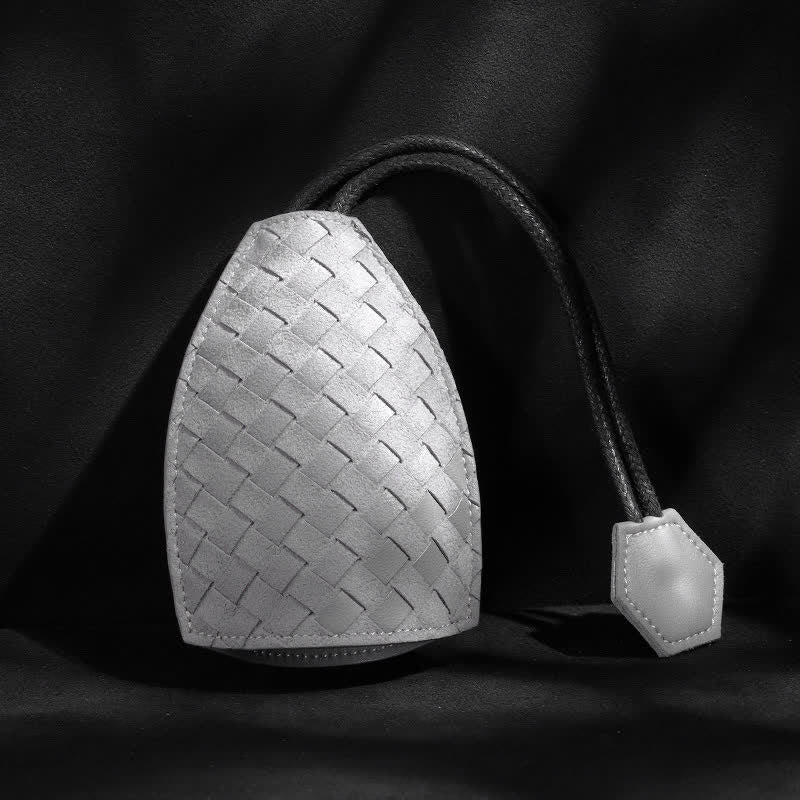 Custodia portachiavi auto in pelle estraibile Modern Weave - Grigio #1 - image 0