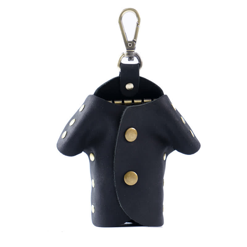 Portachiavi in pelle a forma di vestiti carini e creativi - Nero - image 2