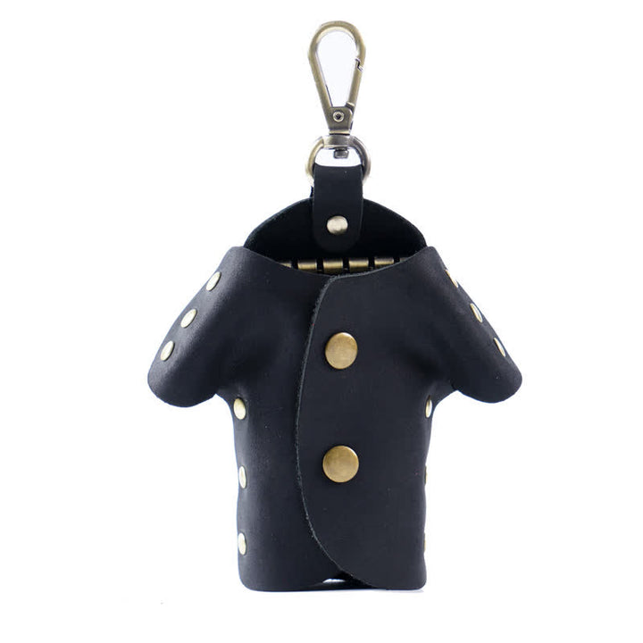 Portachiavi in pelle a forma di vestiti carini e creativi - Nero - image 2