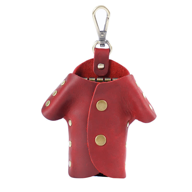 Portachiavi in pelle a forma di vestiti carini e creativi - Rosso - image 14