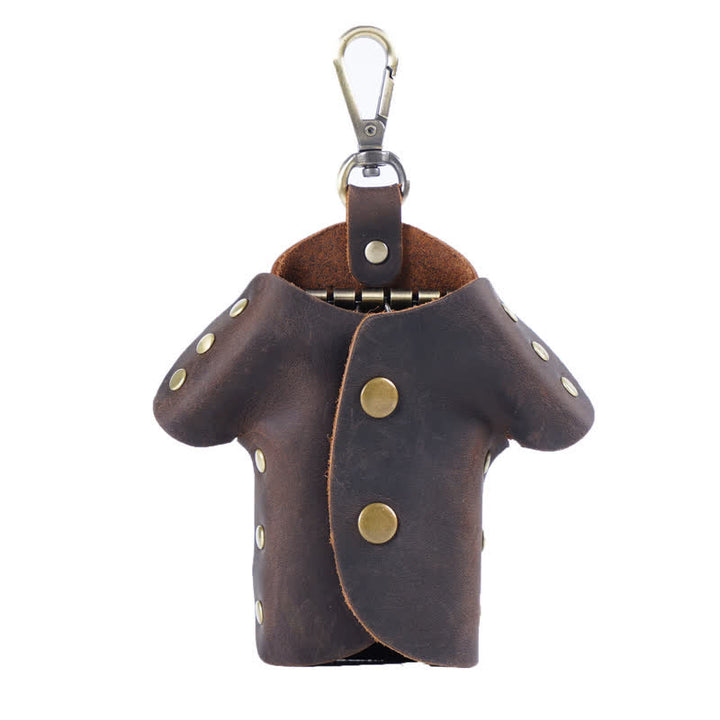 Portachiavi in pelle a forma di vestiti carini e creativi - Caffè - image 12