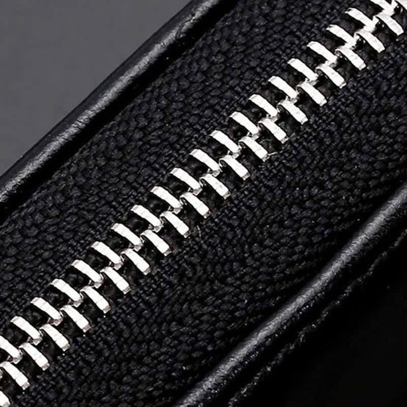 Comodo portachiavi in pelle con cerniera e finestra trasparente - image 5