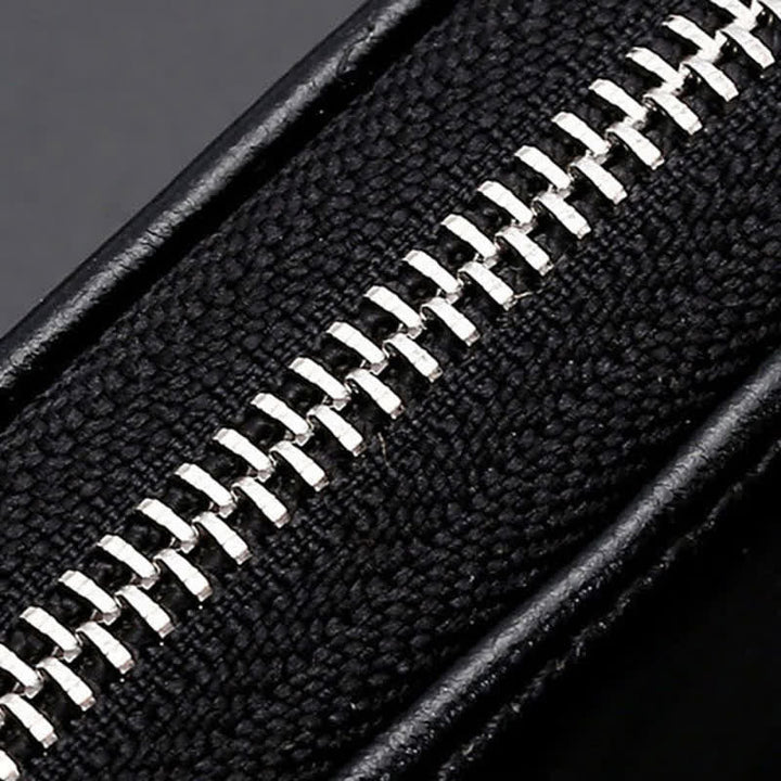 Comodo portachiavi in pelle con cerniera e finestra trasparente - image 5