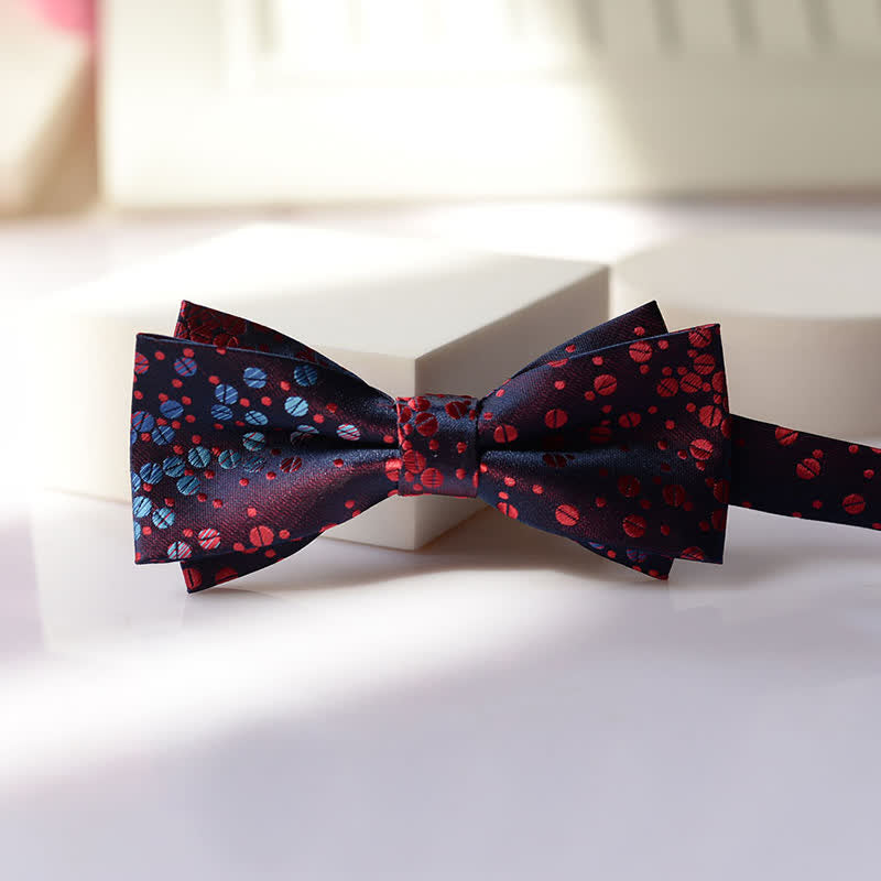 Papillon da uomo a doppio strato con motivo Paisley vintage