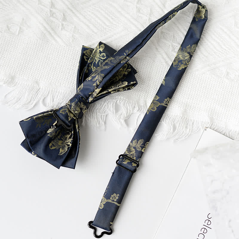Papillon elegante da uomo con motivo floreale Iris