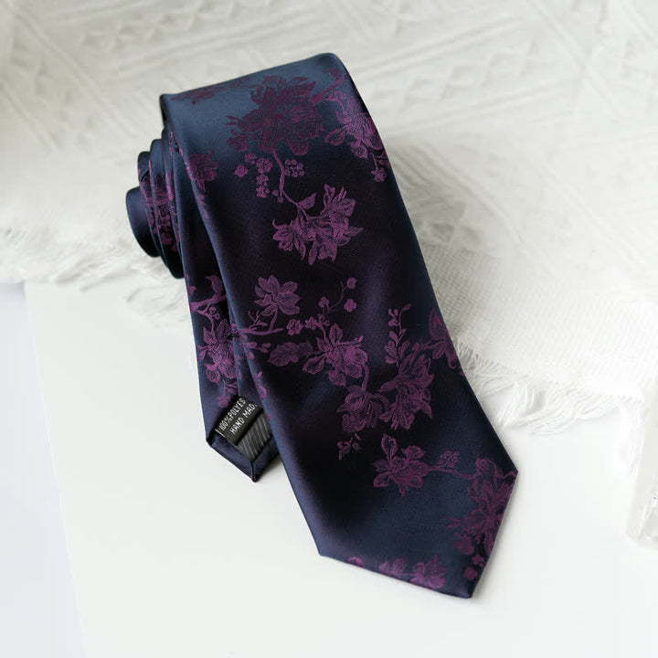 Cravatta elegante da uomo con motivo floreale Iris