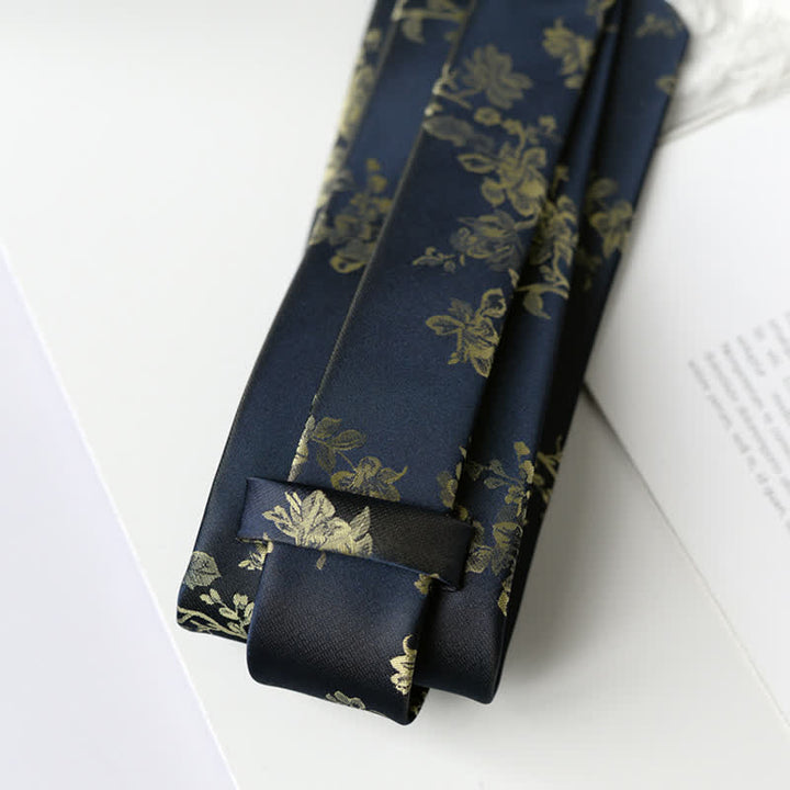 Cravatta elegante da uomo con motivo floreale Iris