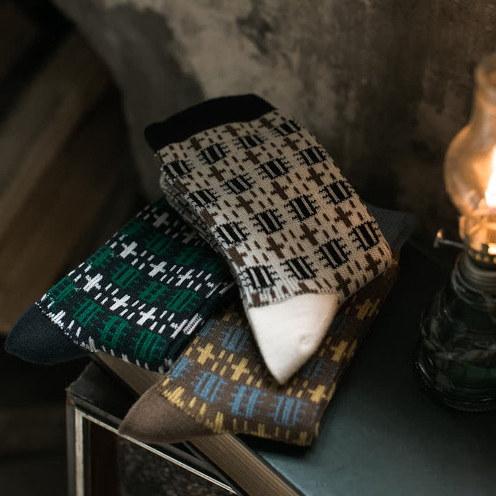 Calzini da uomo vintage Cross Gentleman Crew