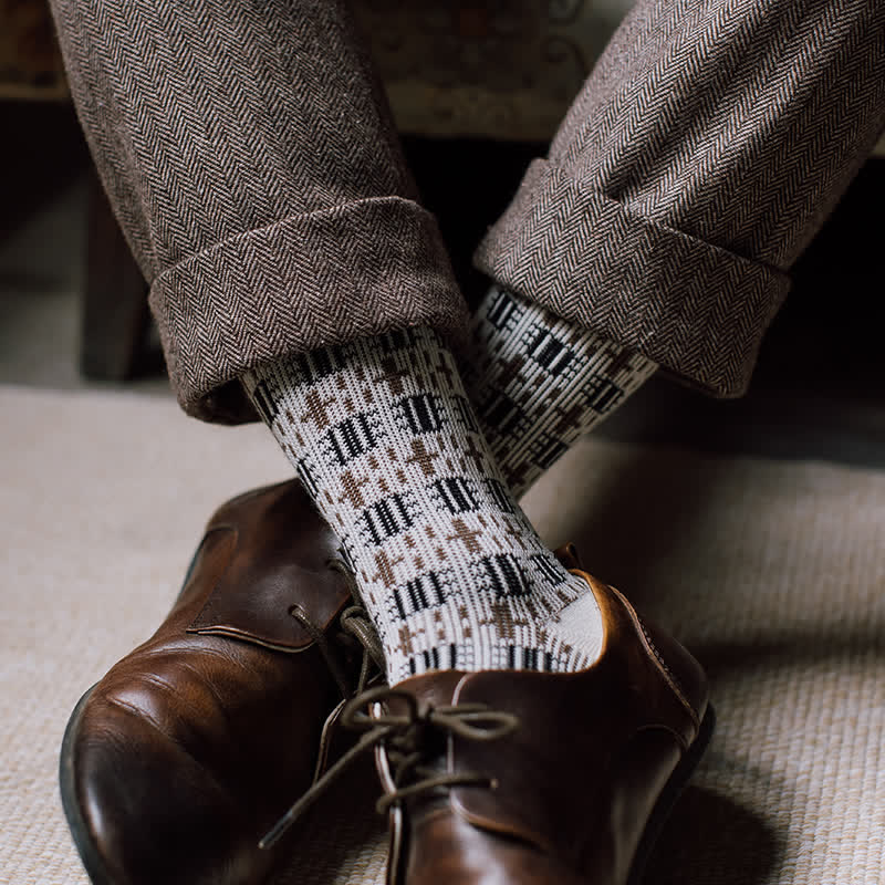 Calzini da uomo vintage Cross Gentleman Crew