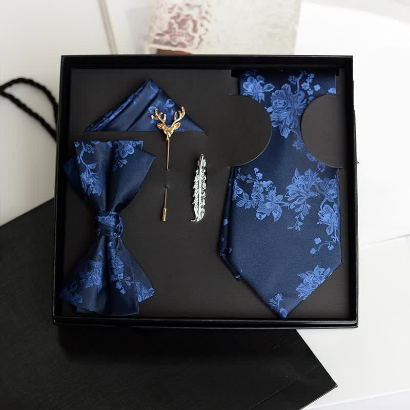 5 pezzi da uomo modello Iris moda matrimonio papillon scatola regalo