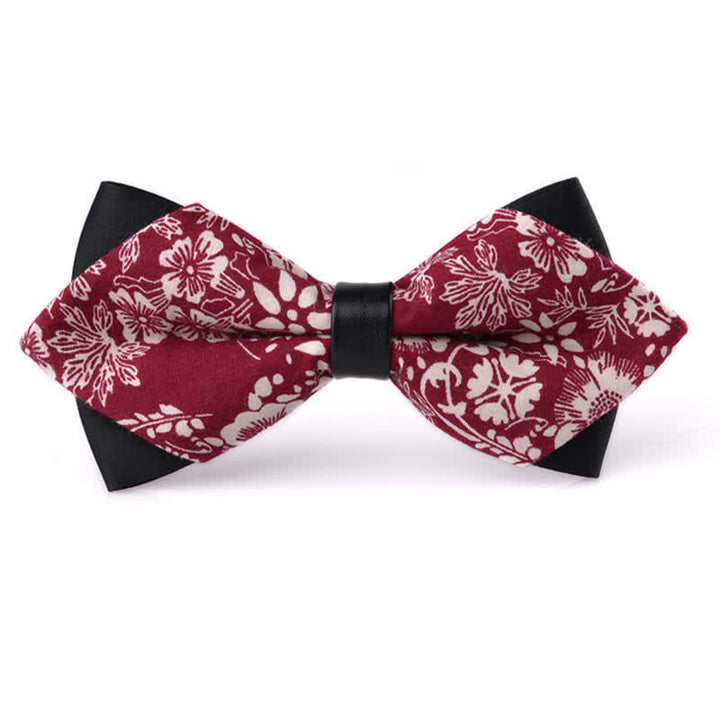 Papillon da uomo in cotone a punta con doppio strato floreale - Stile n. 6 - image 5