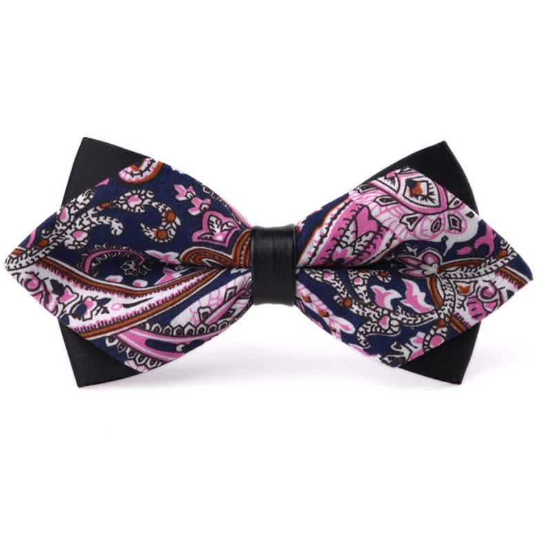 Papillon da uomo in cotone a punta con doppio strato floreale - Stile n. 9 - image 8