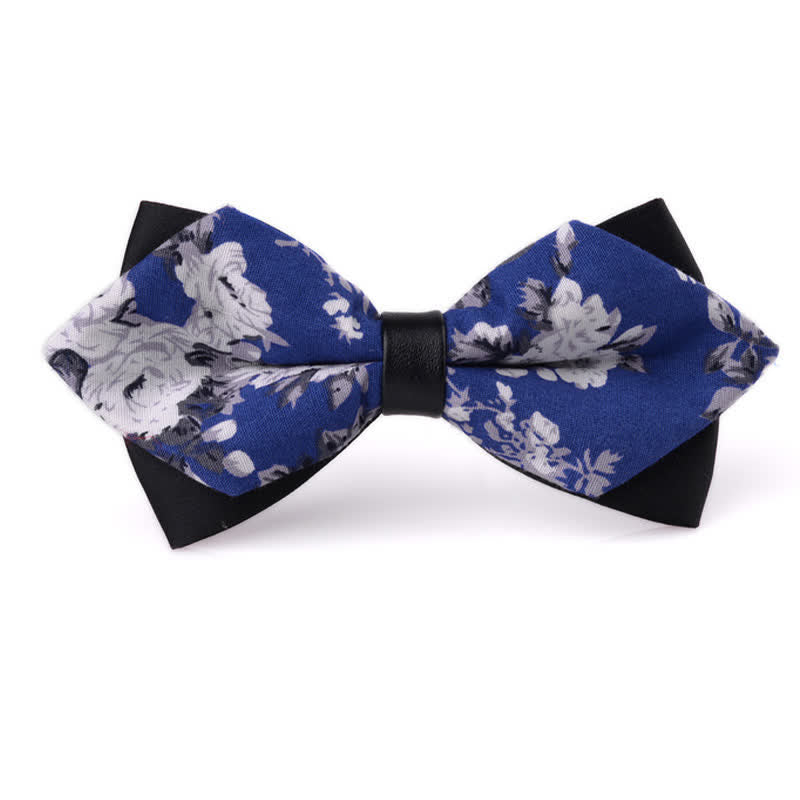Papillon da uomo in cotone a punta con doppio strato floreale - Stile n. 13 - image 12