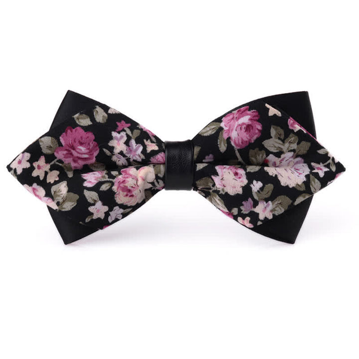 Papillon da uomo in cotone a punta con doppio strato floreale - Stile n. 14 - image 13
