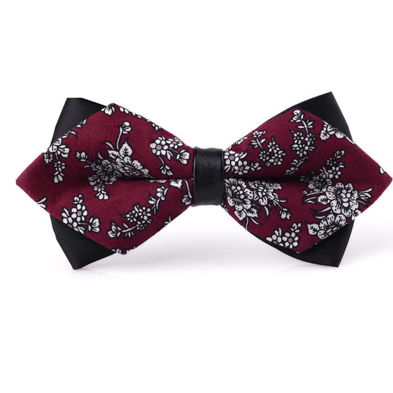 Papillon da uomo in cotone a punta con doppio strato floreale - Stile n. 18 - image 17