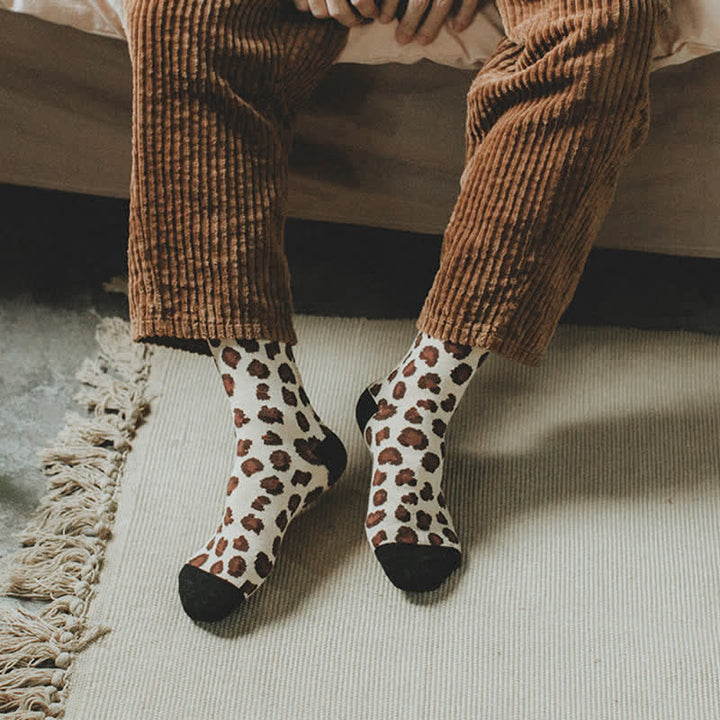 Calzini da uomo con stampa leopardata