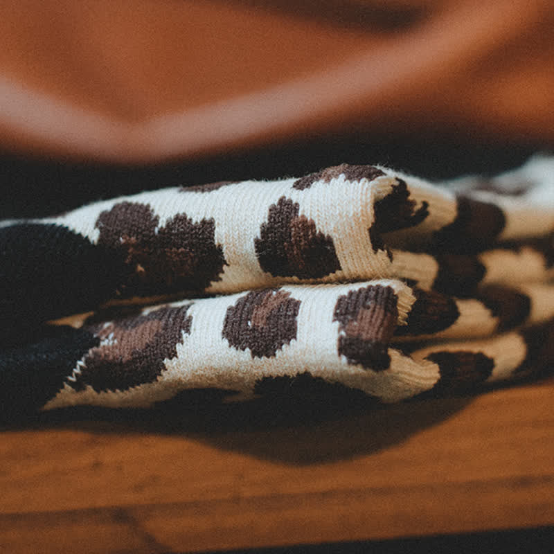 Calzini da uomo con stampa leopardata