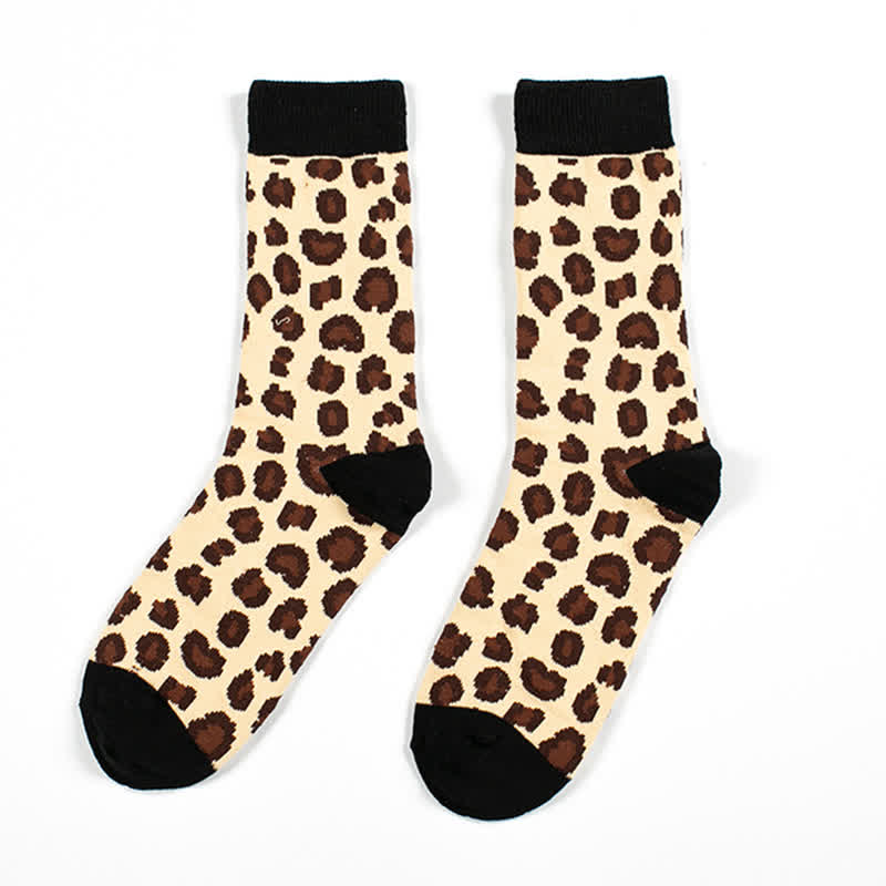 Calzini da uomo con stampa leopardata