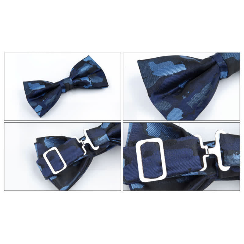 Papillon jacquard graffiti per uomo con decorazioni natalizie