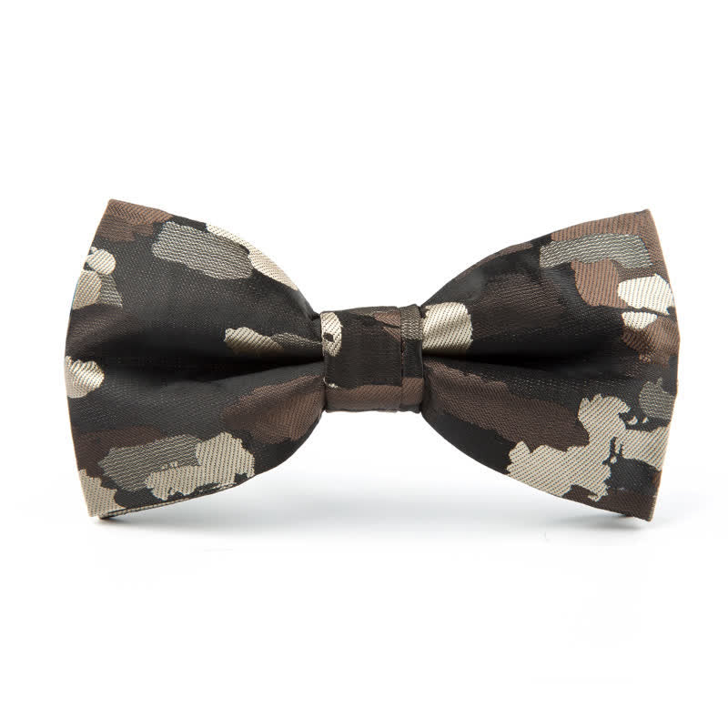 Papillon jacquard graffiti per uomo con decorazioni natalizie - Verde militare - image 4
