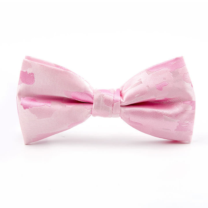 Papillon jacquard graffiti per uomo con decorazioni natalizie - Rosa - image 6