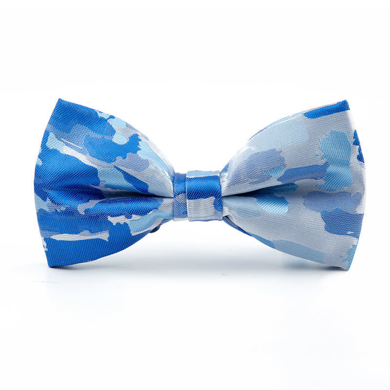 Papillon jacquard graffiti per uomo con decorazioni natalizie - Azzurro cielo - image 5