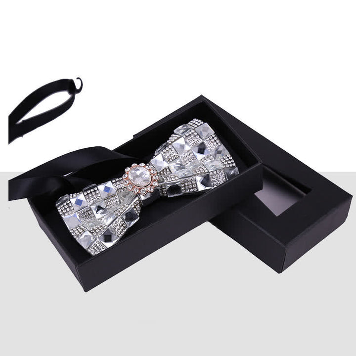 Papillon da uomo con perline luminose e strass in pietra