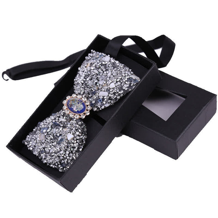 Papillon da uomo con perline luminose e strass in pietra