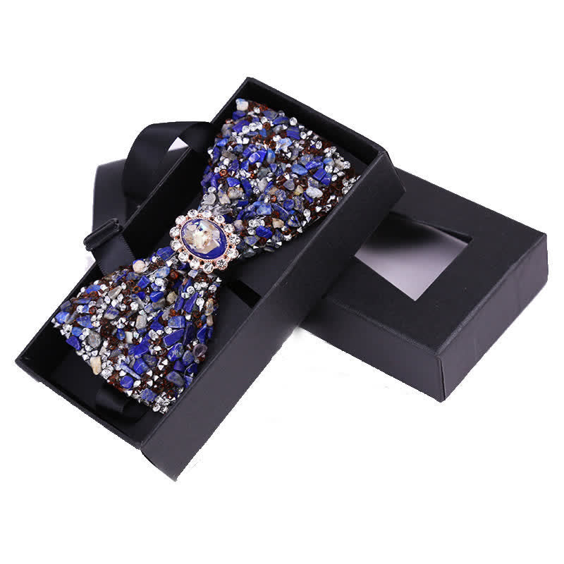 Papillon da uomo con perline luminose e strass in pietra