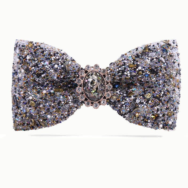 Papillon da uomo con perline luminose e strass in pietra - image 0
