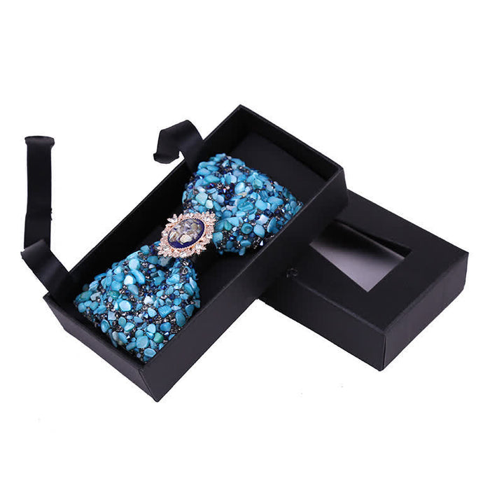 Papillon da uomo con perline luminose e strass in pietra